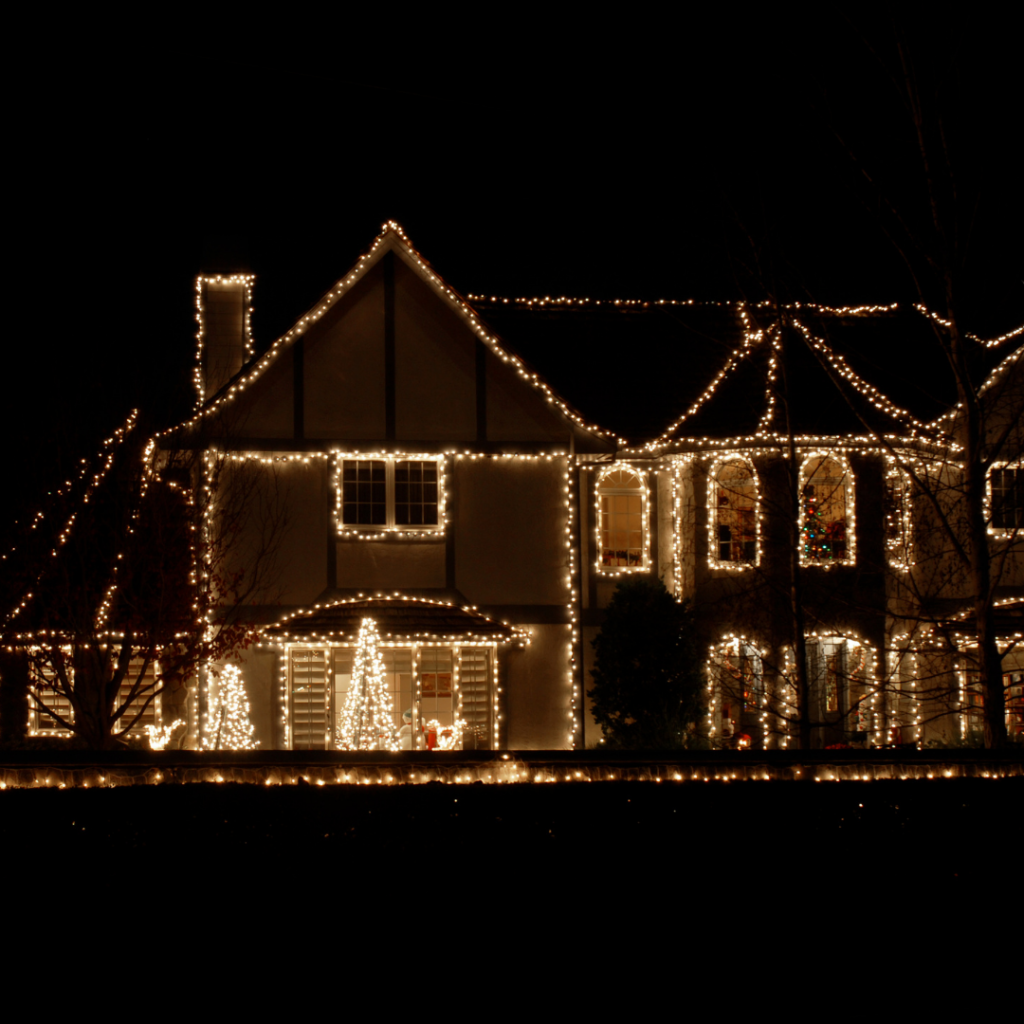 House all lit up